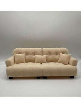 1:12 Scale Miniature Sofa, Dollhouse Furniture, Velvet Flocked MCM Sofa Mini